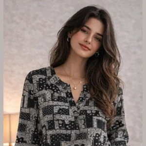 the-afghani-suit-black-ivory-printed-cotton-kurti-pant-set-everyday-comfort-edition